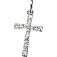 Firetti Kreuzanhänger Schmuck Geschenk Gold 375 Halsschmuck Anhänger Halskette Kreuz, mit Zirkonia (synth)