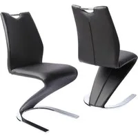 Jiexi Freischwinger Modernes Freischwinger-Set PU-Leder, Z-Form Design, 2/4/6/8er Set