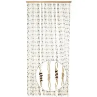 Kobolo Türvorhang Vorhang NATURE Papier braun 35 Stränge 90x200cm (1 St), Ösen, halbtransparent