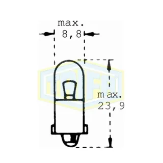 Auto-Lampe 12V 3W Glassockel