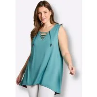 Sheego Strandkleid Longtop Ärmellos
