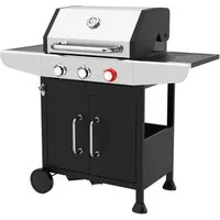ProfiCook Gasgrill PC-GG 1310, Gasgrill bis zu 400°C, Grillroste aus Gusseisen