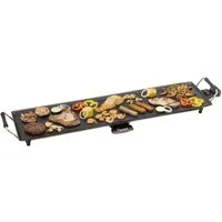 bestron Tischgrill ABP604, 1800 W, 90,5 × 23,7 cm – Abnehmbarer Thermostat