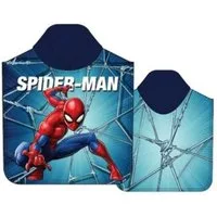 Spiderman Badeponcho Kinder Hoody Towel aus Baumwolle Badeponcho mit Kapuze, 100x50 cm