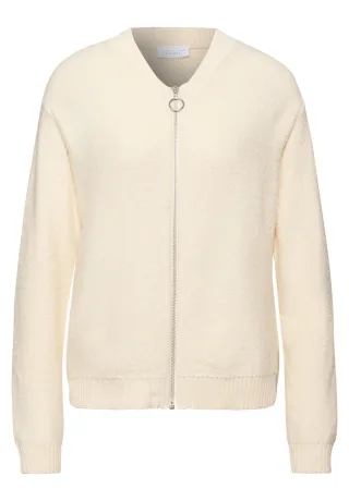 Street One Studio - Cosy Bouclé Cardigan beige - Gr. - 38