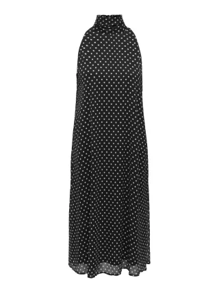 JDY - Neckholder-Midikleid - JDYPOLKA schwarz - Gr. - S