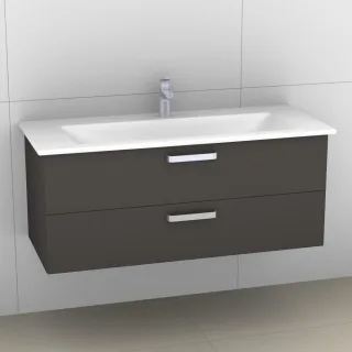 Artiqua 414 Waschtischunterschrank für Venticello 4104CG, Stahlgrau, 414-WU2L-V113-7142-88 414-WU2L-V113-7142-88