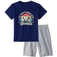 AUTHENTIC LE JOGGER Pyjama (Packung, 2 tlg., 1 Stück) Schlafanzug mit großem Gaming - Print vorn
