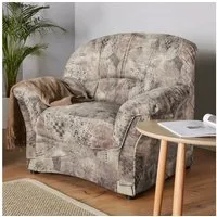 DOMO collection Sessel Bahia belastbar bis 140kg/ Sitz, Microfaser MELROSE®, mocca