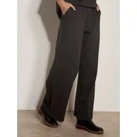 Apricot Stoffhose Weite Hose mit Fischgrätenmuster mit elastischem Bund