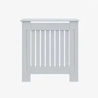 SONNI Heizungsverkleidung Heizkörperverkleidung weiß, Breite 78/112/152/172cm,Vertikale Gitter, Heizungsverkleidung, Zubehör für Wandmontage, MDF, Höhe 81.5cm
