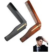 LuxusKollektion Taschen-Kamm 2er Set Klappbare Männer Kämme für Bart- und Haarpflege