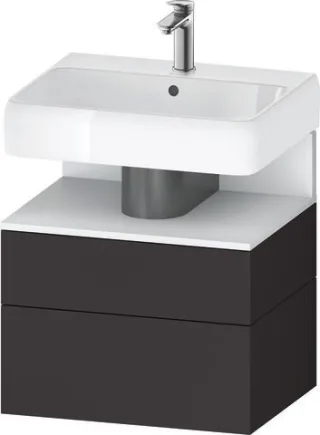 Duravit Qatego Waschtischunterbau wandhängend Graphit Supermatt 590x470x590 mm - QA4393018800010 QA4393018800010