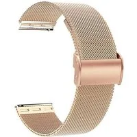 ibettertec Uhrenarmband Uhrenarmband, Ersatz Edelstahl Metallgitterband, Watch Uhren Ersatzband Für Damen Herren 22 mm
