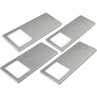 kalb LED Unterbauleuchte Silber 5W - sehr flache Küchenleuchte mit Touch-Dimmfunktion, 4er Set neutralweiß, neutralweiss