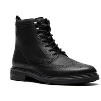 Clarks Newford Schnürstiefelette Budapester, Schnürboots mit elegantem Blockabsatz