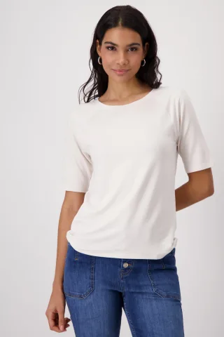 monari - Basic-T-Shirt creamy beige - Gr. - 42