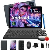 Zenva 11 Zoll Android 16 FHD IPS 128GB mit Tastatur Stift Maus Tablet (11", 128 GB, Android16, Android 16, 8000mAh, Gemini AI, mit Tastatur/Hülle/Maus)