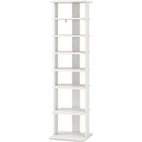 COSTWAY Schuhregal, schmal, höhenverstellbar, 8-stöckig, Holz, 110cm