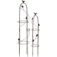VERDOBA Rankhilfe Obelisk Rankhilfe Metall - 2er-Set Rank- und Kletterhilfe für Pflanzen