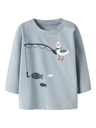 NAME IT - NBMFAKIR LS TOP BOX Blue Fog - Gr. - 56