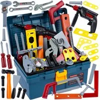 kinderplay Kinder-Werkzeug-Set Kinder Werkzeugset – Lernspielzeug mit Kiste – ab 3 Jahren – 18-teilig, (Set)