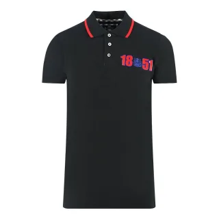 Aquascutum - "London 1851" Poloshirt für Herren (Schwarz)