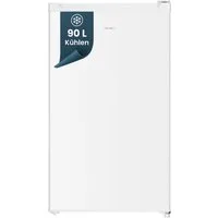 homeX Kühlschrank CS0881-W, 85 cm hoch, 47.5 cm breit, 90 Liter, Vollraumkühlschrank ohne Gefrierfach, klein, freistehend