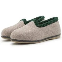 Pantoffelmann Filzhaussschuh Wollmischfilz Herren Damen Filzpantoffel Hausschuh grau Hausschuh (1 Paar) Filzpantoffeln, Gästepantoffel besonders leicht