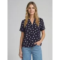 TOM TAILOR Kurzarmbluse Blusen & Shirts Loose Fit Bluse mit V-Ausschnitt