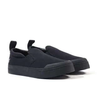 Lyle & Scott Duncan Schwarze Segeltuchschuhe