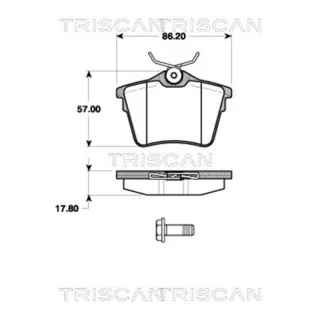 Triscan Bremsbel?ge hinten Citroen C5 Peugeot 407 607