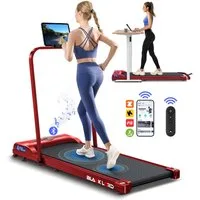 BLACK LORD Laufband für Zuhause, Walking Pad, Klappbares Untertisch-Laufband mit Armlehne (119 x 48,5 x 103 cm, 1-tlg), mit Bluetooth, Fernbedienung, Lautsprecher, 1-12km/h