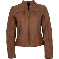 7eleven Lederjacke Toulouse 7eleven - Damen Lederjacke Lammnappa cognac