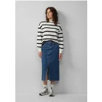 QS Maxirock Rock Wadenlanger Denimrock mit Schlitz
