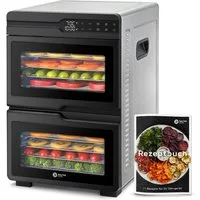 Balter Dörrautomat Edelstahl mit 2 Kammern & 12 Etagen, 1000 W, 8800 cm² Dörrfläche 1000 W, 12 Etagen