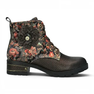 Laura Vita Damen-Gothic Victorian Floral Bronze Leder-Schnürstiefel – Cocrailo-47