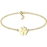 Elli Armband Kleeblatt Glücksbringer Symbol Talisman Schmuck Geschenk 925 Silber (kein Set, 1-tlg), Kleeblatt