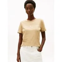 Tommy Hilfiger Kurzarmshirt REG CORP LOGO C-NK mit Logoschriftzug und Stickerei Baumwolle