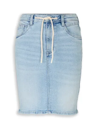 Tom Tailor - Jeansrock mit Kordelzug light stone blue denim - Gr. - 40