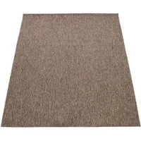 KADIMA DESIGN Teppich Unifarben Wohnzimmer schmutzabweisend Teppich Kurzflor, Rechteckig, Höhe: 4 mm, 100% Polypropylen,60x100, Braun