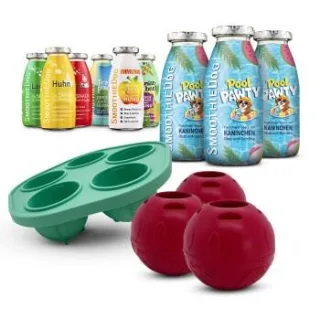 SmoothieDog Summer-Edition 3x 250 ml + Mix-Paket 6x 250 ml + Schleckball 3 Stück