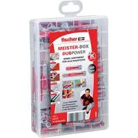 Meister-Box DUOPOWER kurz / lang, Dübel hellgrau/rot, 150-teilig