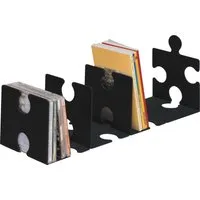 HAN-Bürogeräte Briefablage CD/Buchstütze Puzzle im 2er-Pack schwarz