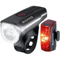 SIGMA SPORT Fahrradbeleuchtung Aura 60 Infinity Set 17760 Fahrradlampen Set Leuchtstärke 60 Lux
