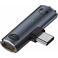 Bolwins C66 USB-C Audio Adapter Stecker auf Buchse + 3,5mm Klinke AUX Audio-Adapter USB-C Stecker, 3,5 mm Klinkenbuchse zu USB-C, 3,5 mm Klinke, 0 cm, 2-in-1 USB-C Audio & Ladeadapter Gleichzeitiges Laden und Musikhören