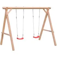 Gartenpirat Schaukelgestell aus Lärchenholz Premium 1.2 Doppelschaukel