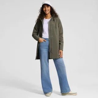 Leichte laminierte Regenjacke in Petite-Größe, Damen, size: petite, Braun, Polyester, by Lands' End