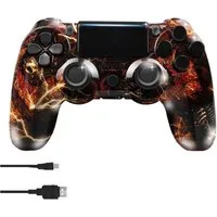 KINSI Wireless Gamepad, Controller, Bluetooth, für PS4 PlayStation 4-Controller (Doppelte Vibration, wiederaufladbare Batterie)