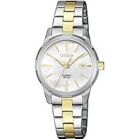 Citizen Quarzuhr EU6074-51D, Armbanduhr, Damenuhr, Edelstahlarmband, Datum